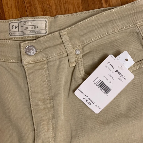 Free People High Waisted Busted Skinny Jean 374-14 - Picture 2 of 4